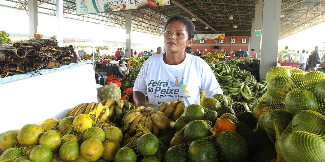 Agricultora Luciene Gomes produz pé de moleque, rapadura, açúcar mascavo e mel de cana. (Foto: Secom)