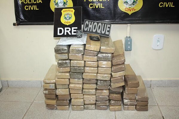 Polícia Civil e Militar de Rio Branco apreendem 55 kg de maconha