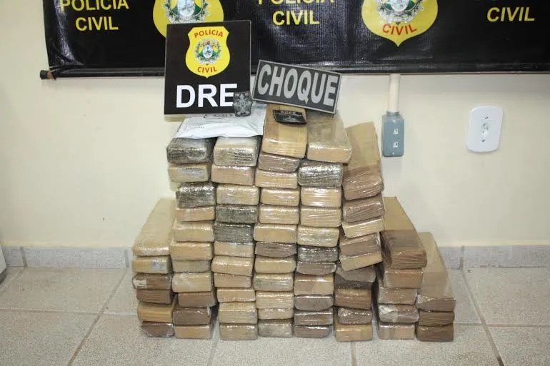 Polícia Civil e Militar de Rio Branco apreendem 55 kg de maconha