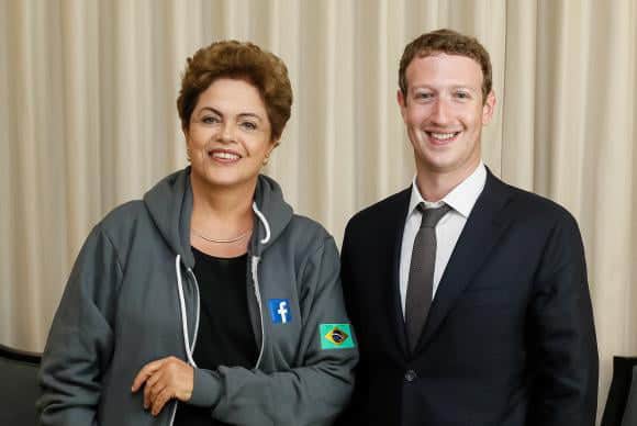 Presidente se reuniu com Zuckenberg, em evento mundial. (Foto: Divulgação)