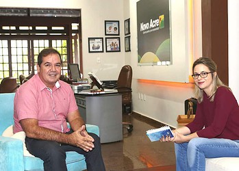 Em visita ao governador, Janaina Guedes, presidente do Iteracre, falou que trabalhos serão retomados em Brasileia e Assis Brasil