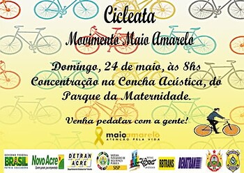 Detran promove cicleata Maio Amarelo no domingo