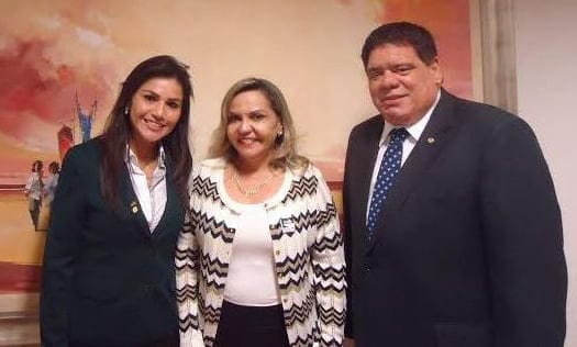 Cezarinete Angelim visitou Flaviano Melo em Brasília. (Foto: Agencia TJ/AC)