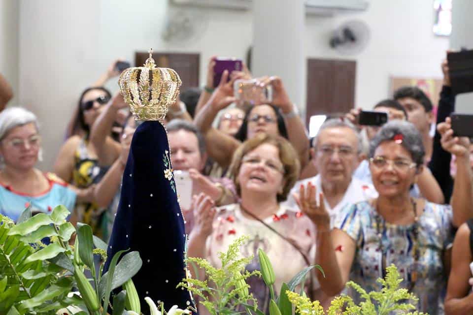 Imagem de Nossa Senhora Aparecida chegou a Rio Branco e estará em Epitaciolâncida nesta sexta 2 Foto- Marcos Vicentti - IAI (6)
