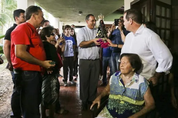 Imagem está em peregrinação pelos 300 anos de sua descoberta. (Foto: Secom)