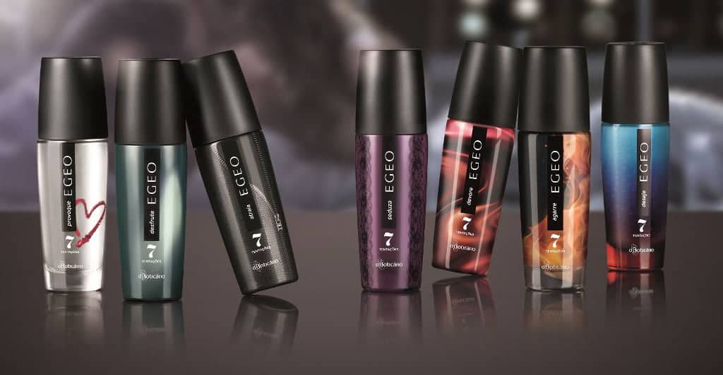 O Boticário lança “Egeo 7 Tentações” para o Dia dos Namorados 2 Novas fragrâncias são para homens e mulheres. (Foto: Divulgação)