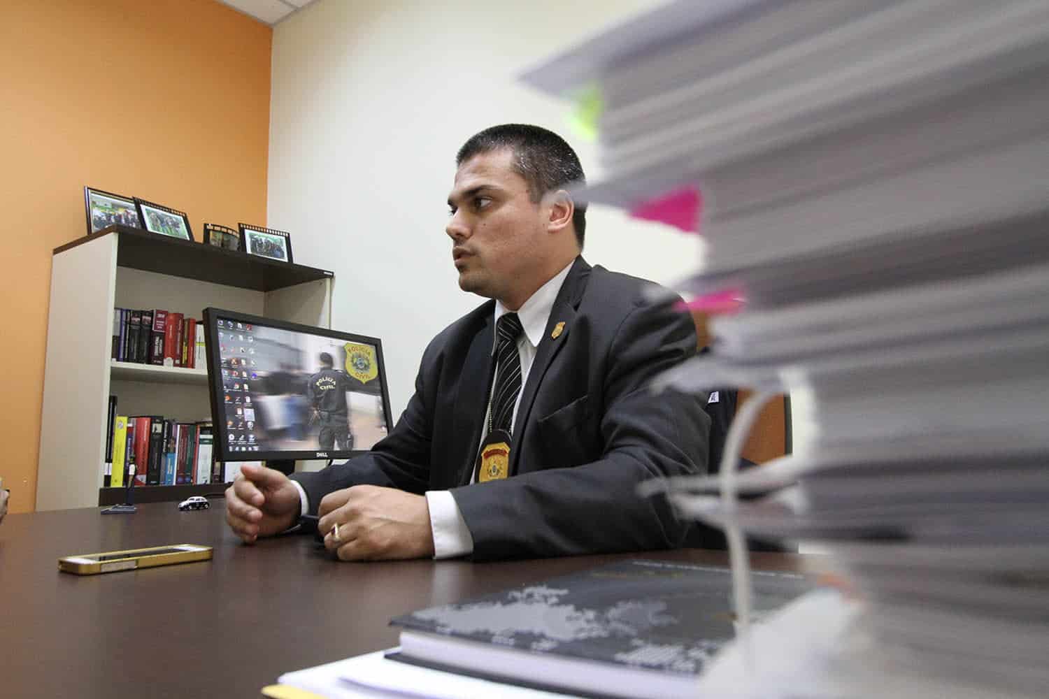 Delegado Nilton Boscaro afirma que burocracia no Poder Judiciário prejudica trabalho da polícia. (Foto: Odair Leal/ A GAZETA)