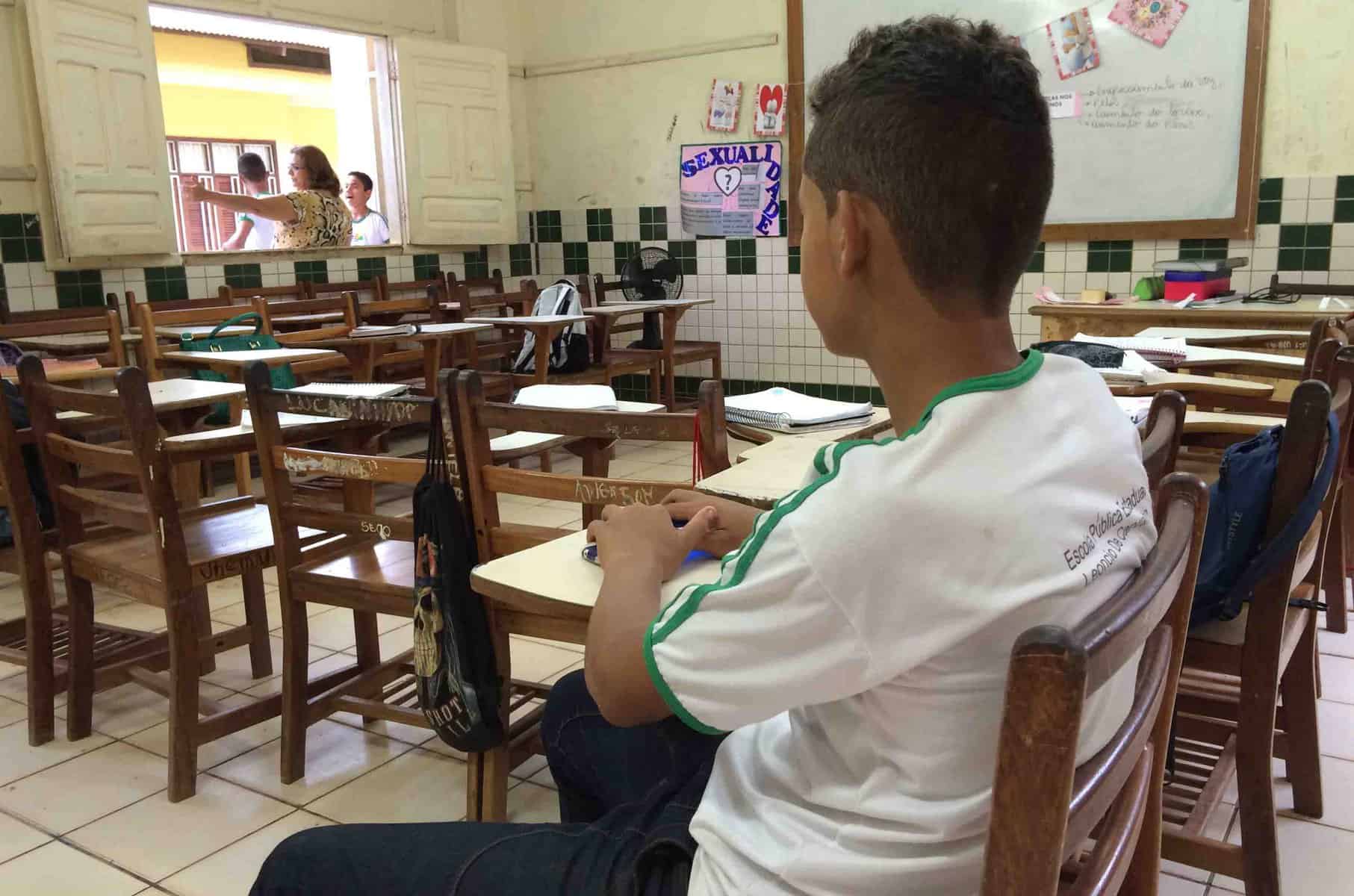 Segundo relatos da diretoria do local, após brincarem de se mutilar, alguns alunos falam até em suicídio. (Foto: Brenna Amâncio/ A GAZETA)