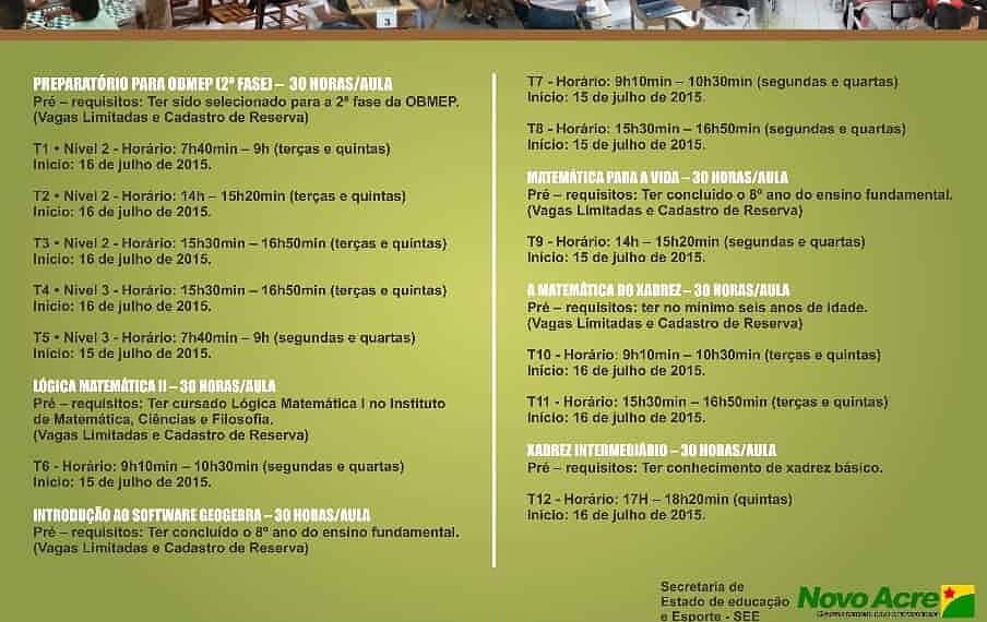 Instituto de Matemática, Ciências e Filosofia oferece cursos básicos e preparatórios 1 Instituto de Matemática, Ciências e Filosofia oferece cursos básicos e preparatórios