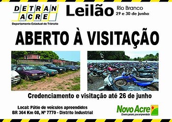 Visita a veículos e credenciamento para leilão se encerram esta semana
