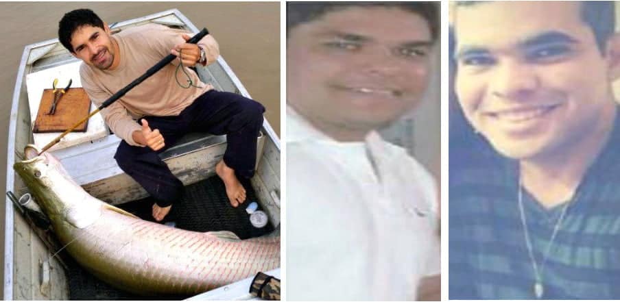 Wanderson, Richard e João Paulo caíram na água e estão desaparecidos