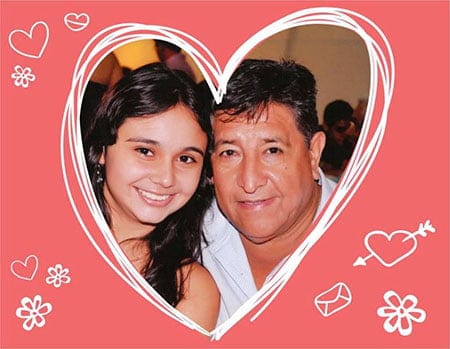 Dr. Carlos Calderon comemorando o aniversário de sua filha, Natalia Calderon, na maison da família. Parabéns!