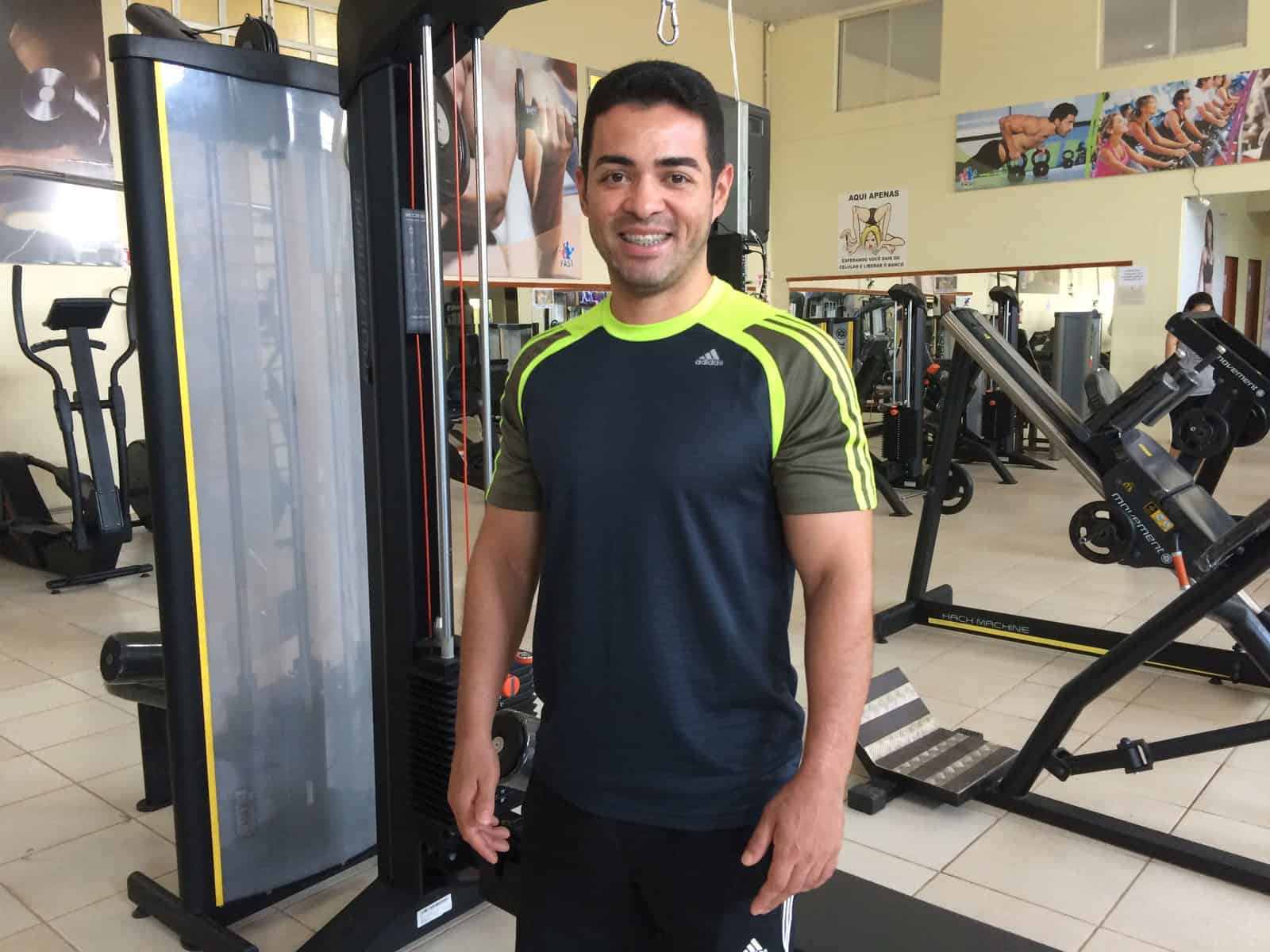 ACADEMIAS: Um mercado que não para de crescer em Rio Branco 3 Hoje, Diego prioriza uma alimentação saudável e exercícios. (Foto: Brenna Amâncio/ A GAZETA)