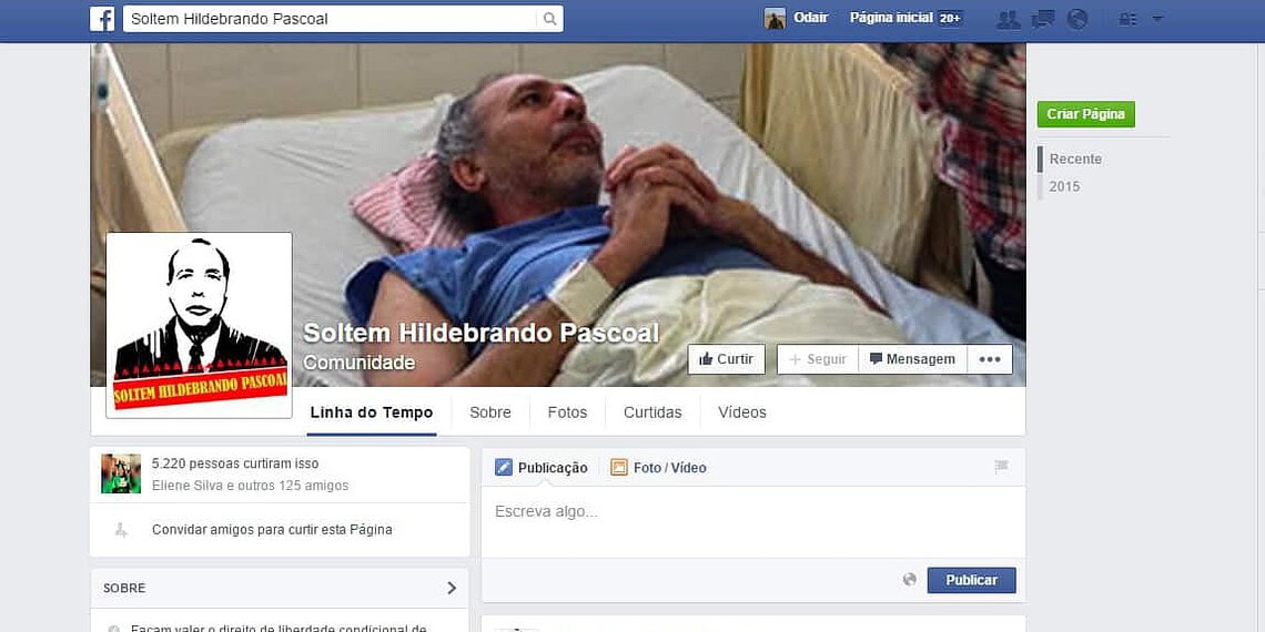 Página no Facebook contabiliza mais de 5,2 mil seguidores. (Foto: Reprodução do Facebook)