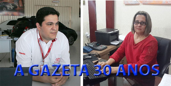 Parceiros falam da importância e repercussão de anunciar no jornal 1 Xapuri Motors anuncia no jornal há mais de 6 anos (E). Merciudes Buchmeier é gerente da Imobiliária Casa (D).