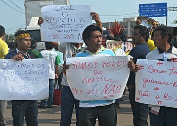 Cerca de 18 etnias foram representadas durante protesto. (foto: Iryá Rodrigues)