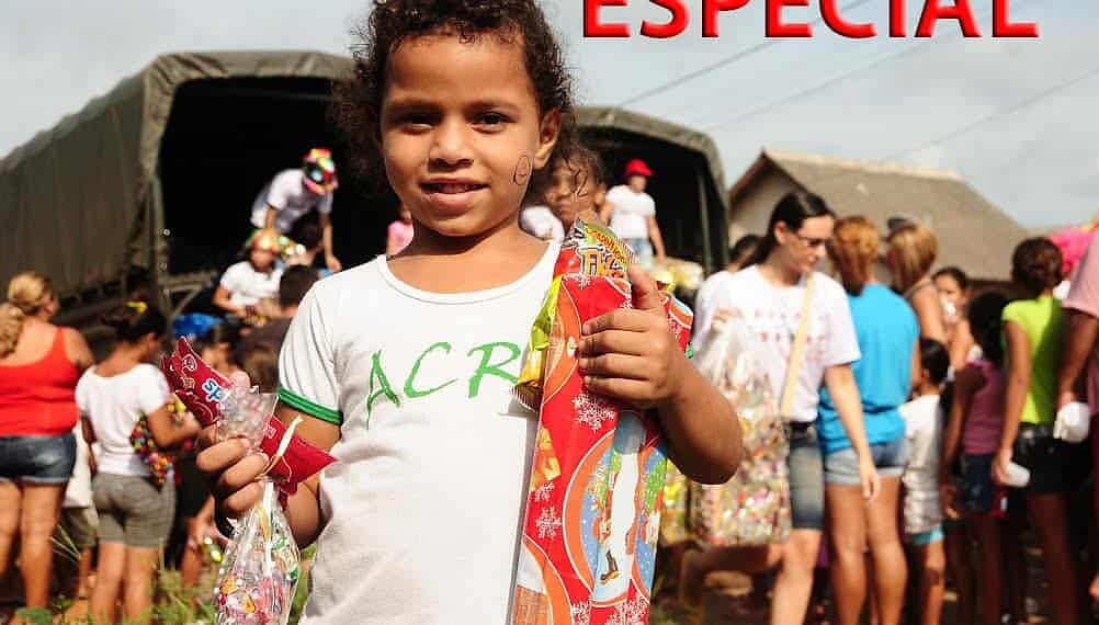 Projeto Criança Feliz leva alegria a bairros carentes no 12 de Outubro 1 Iniciativa leva alegria a milhares de crianças carentes de Rio Branco e Senador Guiomard. (FOTO: CEDIDA)