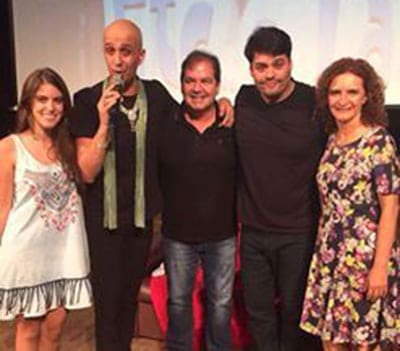 Dentista 7 Governador Tião Viana e sua família fizeram questão de prestigiar a apresentação dos atores André Rangel e Léo Bower