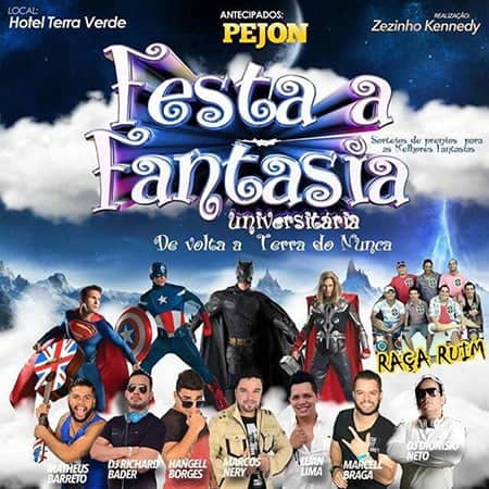 Festa à fantasia 3 O baile à fantasia organizado por Zezinho Kenedy agita o final de semana em Rio Branco com uma festa super colorida no hotel Terra Verde
