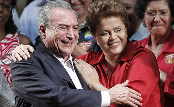 Dilma diz que não desconfia “um milímetro” de Temer