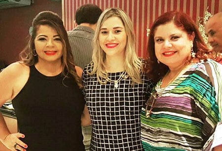 Toda beleza e charme de Márdhia El-Shawa Pereira, Denise Pinho e Wânia Lilian, por ocasião da confraternização dos delegados, realizada na última sexta