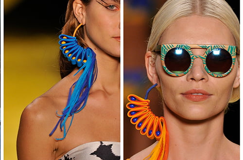 Anote essa trend: brincos super coloridos usados em uma só orelha 