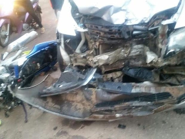 Motociclista de 36 anos ficou ferido após acidente na Rodovia AC 40 (Foto Divulgação Batalhão de Policiamento de Trânsito)