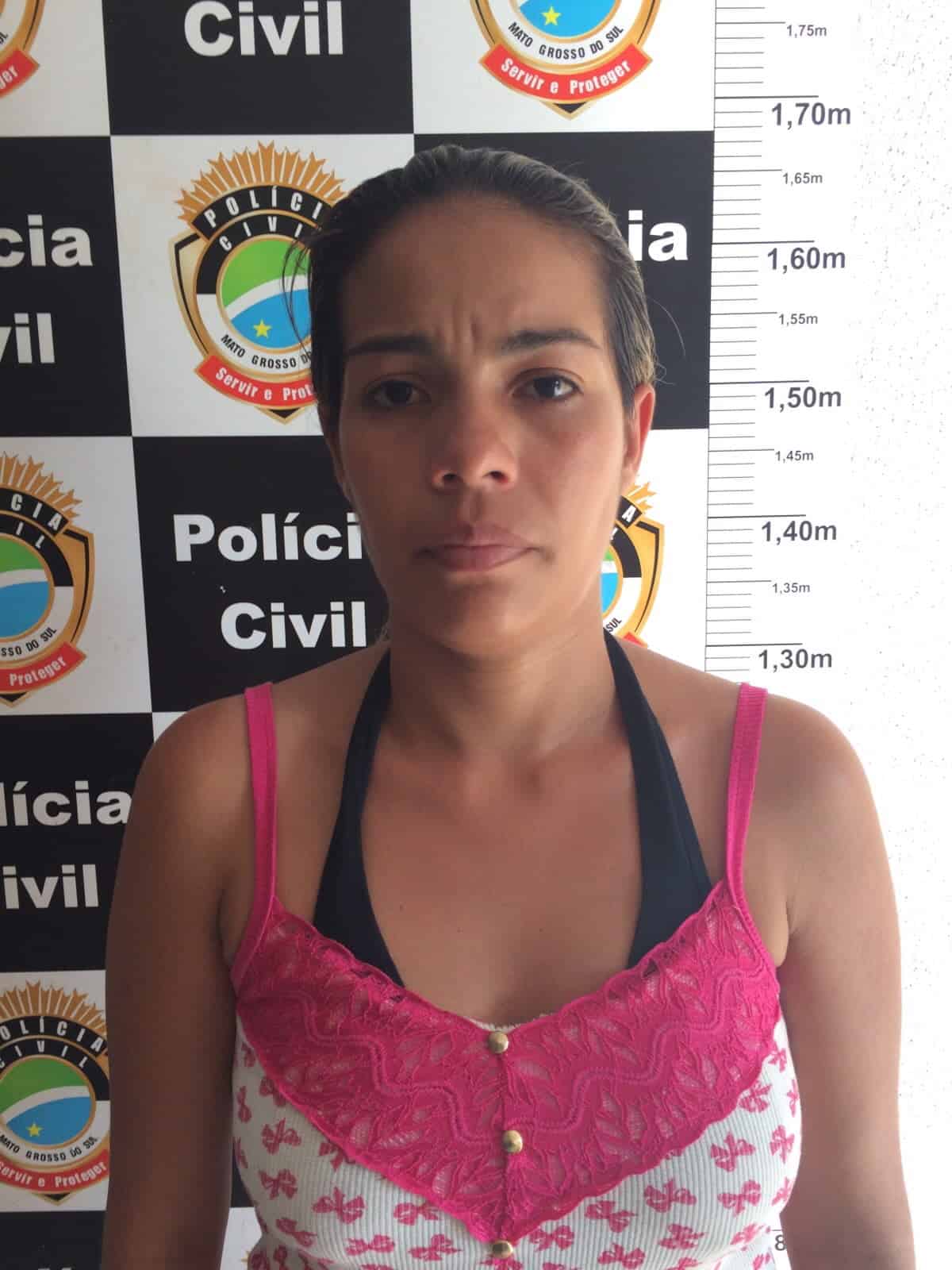 Vanessa foi presa em Campo Grande, quando tentava seguir viagem para visitar o marido (Foto: Divulgação Polícia Civil/MS)
