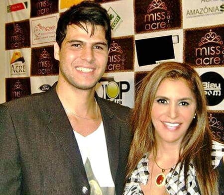 Apresentadora Beth Passos com o modelo Marcelo Bimbi, que está de volta a Rio Branco depois de fazer enorme sucesso no reality show A Fazenda